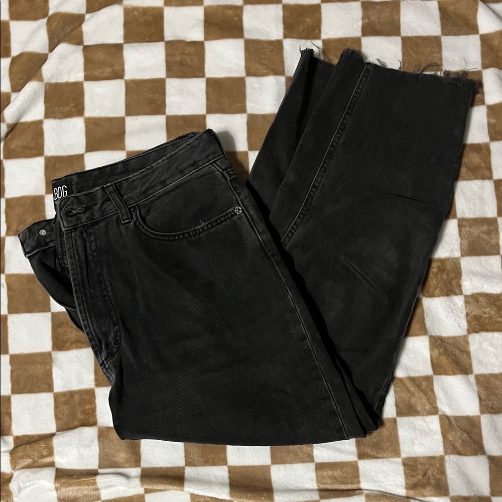 Black Straight-Leg Jeans